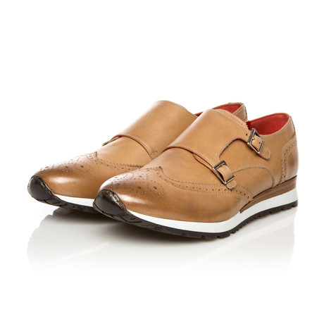 Double Monk Sneakers // Camel (Euro: 40)