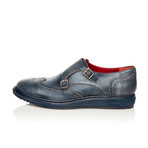 Double Monk Strap Sneakers // Navy (Euro: 45)