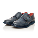 Double Monk Strap Sneakers // Navy (Euro: 44)