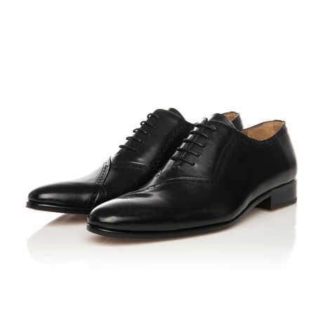 Classic Oxford Cap Toe Shoes // Black (Euro: 40)