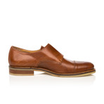 Crepe Sole Double Monk-Strap Shoes // Cognac (Euro: 42)