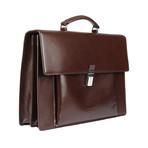 Leather Briefcase // Cognac