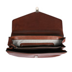 Leather Front Pocket Briefcase // Dark Brown