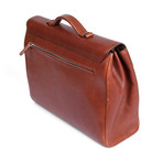 Leather Front Pocket Briefcase // Dark Brown