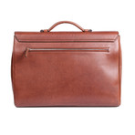 Leather Front Pocket Briefcase // Dark Brown