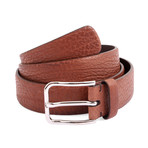 Textured Leather Belt // Brown // 90 cm // 36" Waist