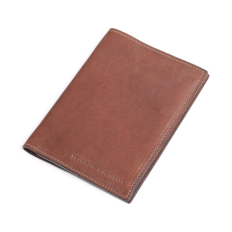 Leather Passport Holder // Brown