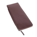 Leather Zip Wallet // Dark Brown