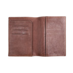 Leather Passport Holder // Brown