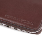 Leather Zip Wallet // Dark Brown