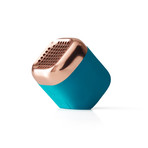 Qb S CHROME WIRELESS SPEAKER // Small (Green + Copper)