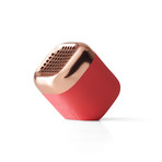 Qb S CHROME WIRELESS SPEAKER // Small (Green + Copper)