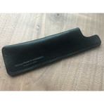 Model No. 1 Carbon Fiber Comb + Horween Leather Case (Dublin Black)
