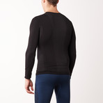 Seamless Long Sleeve Compression Shirt // Black (S/M)