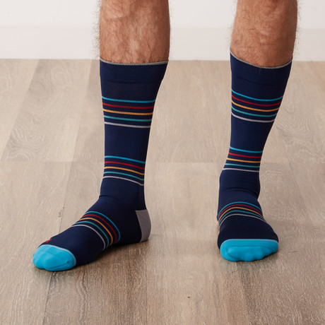 Best Dressed Socks // Navy + Slim Stripes
