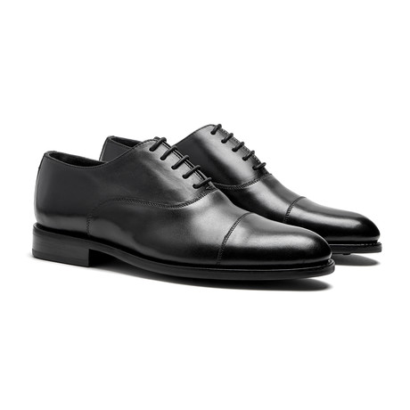 Black Cap-Toe Oxfords // Goodyear Welted Construction // Black (US: 7)