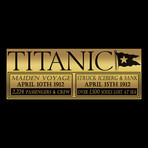 Titanic Antique 1912 Authentic Coal // Custom Frame