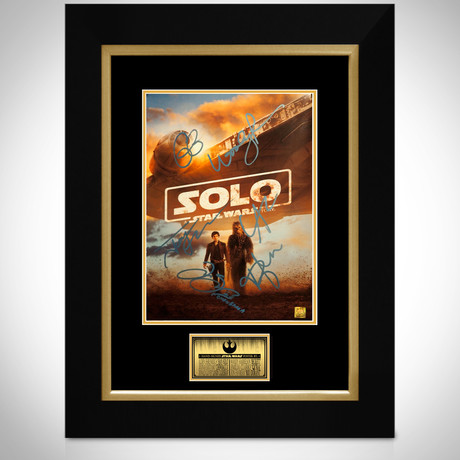 Solo Star Wars Story // Cast Signed Mini Poster // Custom Frame