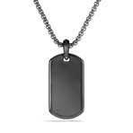 Stainless Steel Designer Inspired Necklace // Black
