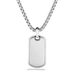 Stainless Steel Designer Inspired Necklace // Silver