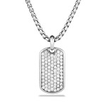 Stainless Steel Designer Inspired Necklace // Silver