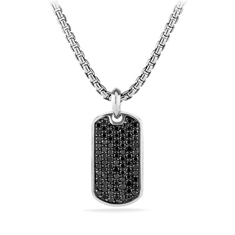 Stainless Steel Designer Inspired Necklace // Silver + Black