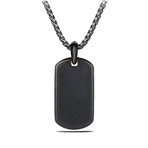 Stainless Steel Designer Inspired Necklace // All Black
