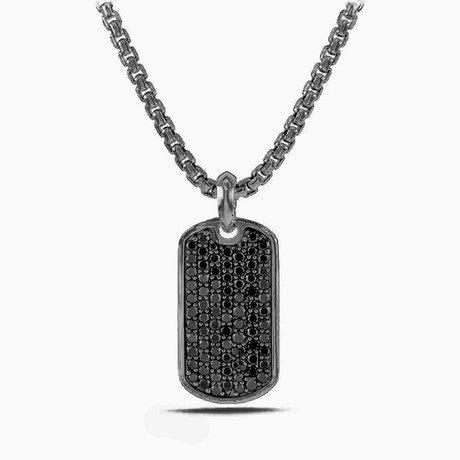 Stainless Steel Designer Inspired Necklace // All Black
