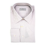 Striped Modern Fit Shirt // Lilac (M)