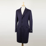 Belvest // Wool 3 Button Full Length Coat // Purple (Euro: 50R)