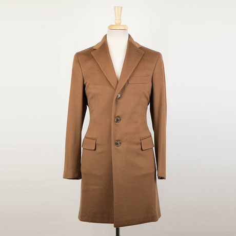 Brown Cashmere Blend Coat // Brown (Euro: 48R)