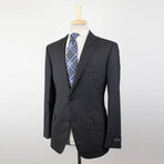 Houndstooth Wool Blend 2 Button Suit // Gray (Euro: 48S)
