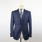 Flannel Wool 3 Roll 2 Button Suit // Blue (Euro: 56S)