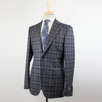 Plaid Wool 2 Button Sport Coat // Gray (Euro: 48S)
