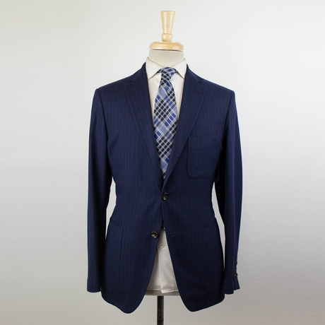 Wool Unstructured 2 Button Sport Coat // Blue (Euro: 46)
