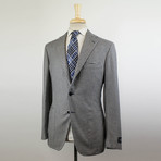 Check Wool Blend 3 Roll 2 Button Sport Coat // Gray (Euro: 52R)