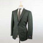 Belvest // Herringbone Wool 2 Button Sport Coat // Green (Euro: 48S)