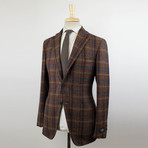 Wool Blend Unstructured 3 Roll 2 Sport Coat // Brown (Euro: 48S)