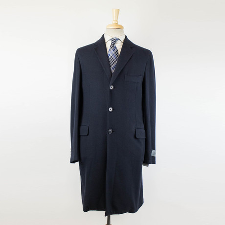 Twill Cashmere Full Coat // Blue (Euro: 48R)