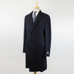 Belvest // Twill Cashmere Full Length Coat // Blue (Euro: 48S)