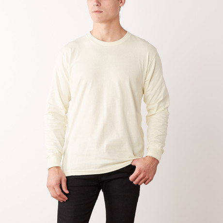 Long Sleeve T-Shirt // Pale Yellow (S)