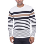 Stripe Sweater // White (XL)