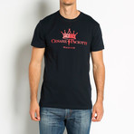 Crowned T-Shirt // Navy (Euro: 46)