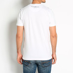 Signature T-Shirt // White + Navy (Euro: 52)