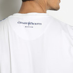 Signature T-Shirt // White + Navy (Euro: 46)