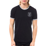 Crest T-Shirt // Black + Gray (L)