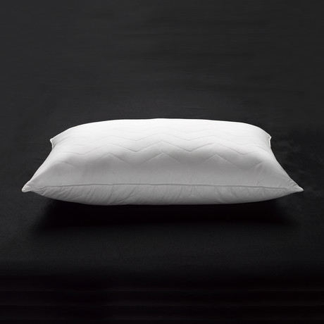100% Cotton Quilted Gel Fiber Pillow // Soft (Standard)