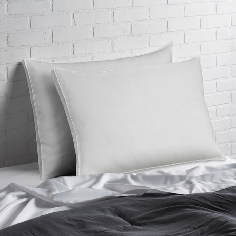 Overstuffed Gel-Filled Side/Back Sleeper Pillow // White // Set Of 2 (Standard)