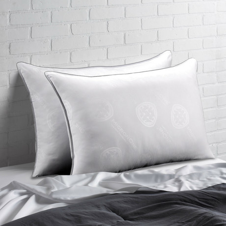 Micronone Allergen Free Gel Fiber Filled All-Sleeper Pillow // Set Of 2 (Standard)