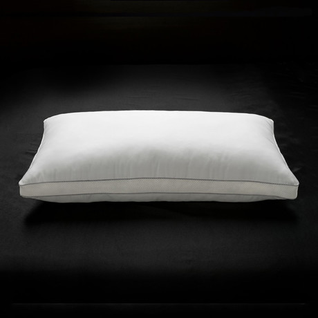 100% Cotton Mesh Gusseted Memory Fiber Pillow (Standard)